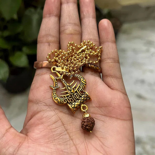 Shiva Trishul damaru Necklace