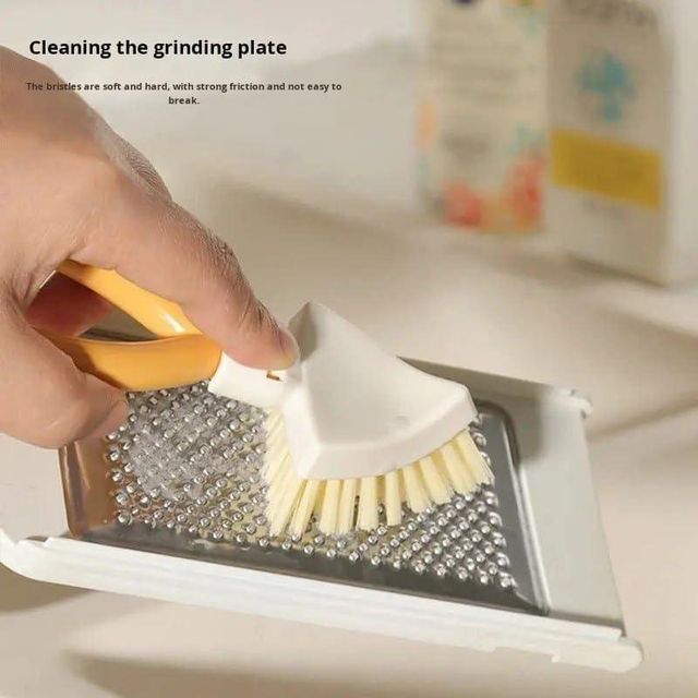 Foldable Triangular Gap Cleaning Brush with Soap Holder